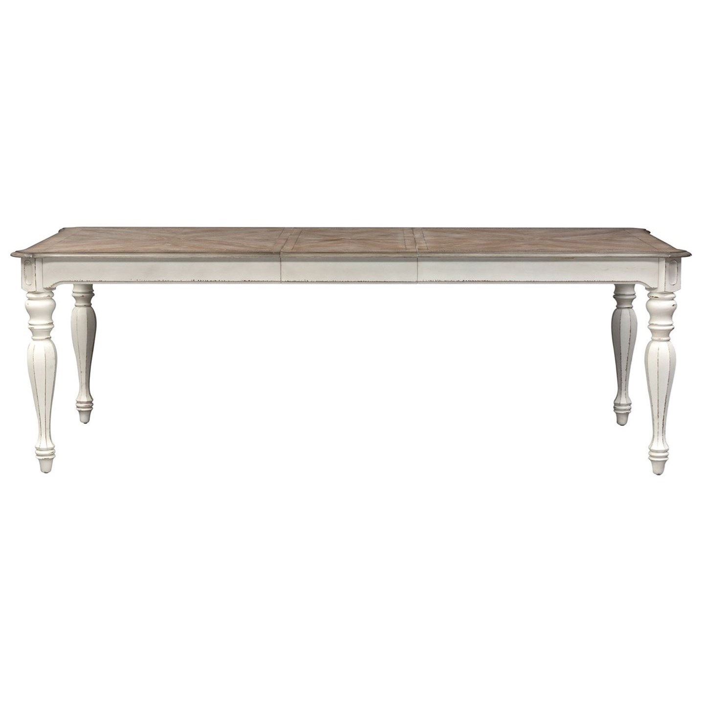 Liberty magnolia manor antique white extendable rectangular dining table deals